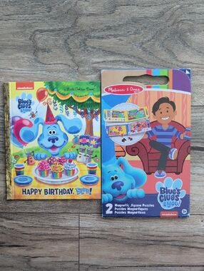 Blue's Clues Bundle Melissa & Doug Magnetic Puzzle Set and Little Golden Book